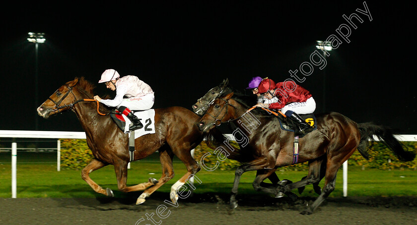 Stanley-0001 
 STANLEY (Shane Kelly) beats FEARSOME (right) in The Shipton Wealth Maiden Stakes Kempton 18 Oct 2017 - Pic Steven Cargill / Racingfotos.com