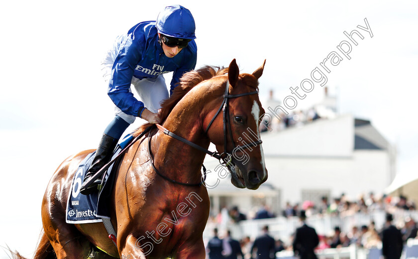 Masar-0002 
 MASAR (William Buick) before winning The Investec Derby	
Epsom 2 Jun 2018 - Pic Steven Cargill / Racingfotos.com