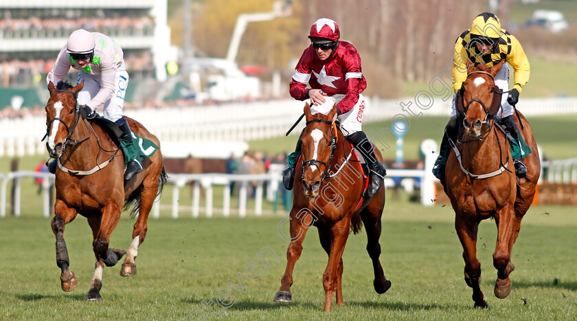 Samcro-0008 
 SAMCRO (centre, Davy Russell) beats MELON (right) and FAUGHEEN (left) in The Marsh Novices Chase
Cheltenham 12 Mar 2020 - Pic Steven Cargill / Racingfotos.com