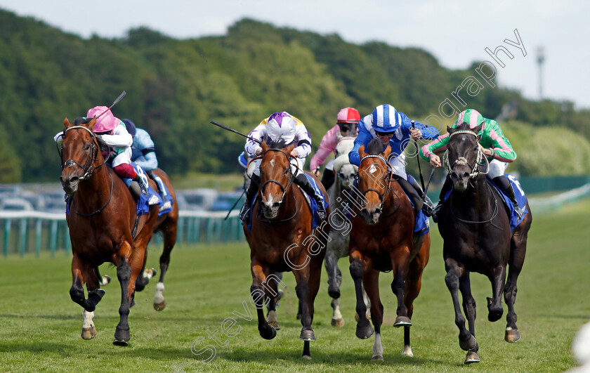 Pogo-0005 
 POGO (right, Kieran Shoemark) beats LANEQASH (2nd right) KINROSS (centre) and SUNRAY MAJOR (left) in The Betfred John Of Gaunt Stakes
Haydock 28 May 2022 - Pic Steven Cargill / Racingfotos.com