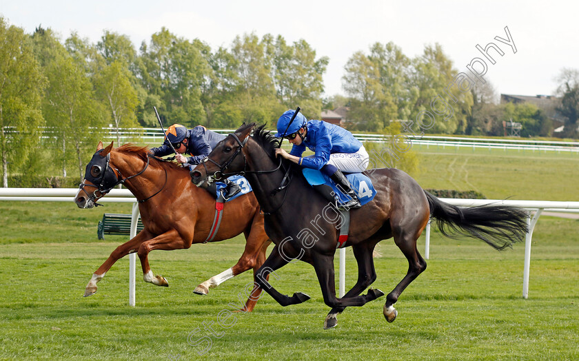 Deciduous-0005 
 DECIDUOUS (right, Harry Davies) beats LAST AMMO (left) in The Carling Handicap
Leicester 23 Apr 2022 - Pic Steven Cargill / Racingfotos.com