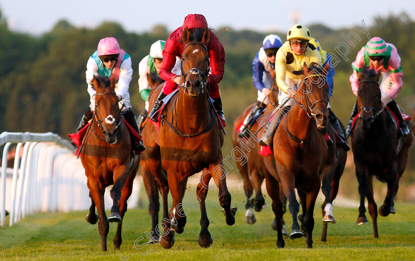 King-Of-Comedy-0007 
 KING OF COMEDY (Frankie Dettori) beats ROSEMAN (right) in The Matchbook Low Commission Exchange Heron Stakes
Sandown 23 May 2019 - Pic Steven Cargill / Racingfotos.com