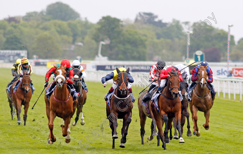 Croupier-0003 
 CROUPIER (right, William Buick) beats POINT LYNAS (centre) and NORTHERN EXPRESS (left) in The Sky Bet Hambleton Handicap
York 18 May 2023 - Pic Steven Cargill / Racingfotos.com