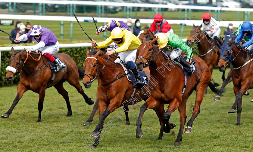 Tahitian-Prince-0002 
 TAHITIAN PRINCE (right, Sean Levey) beats DIRTY RASCAL (left) in The 32red.com Handicap
Doncaster 28 Mar 2021 - Pic Steven Cargill / Racingfotos.com