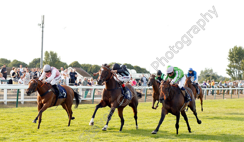 Chippie-Hill-0001 
 CHIPPIE HILL (centre, Andrea Atzeni) beats COOL ECHO (right) and HERRINGSWELL (left) in The 4head Fillies Novice Median Auction Stakes
Yarmouth 18 Jul 2018 - Pic Steven Cargill / Racingfotos.com