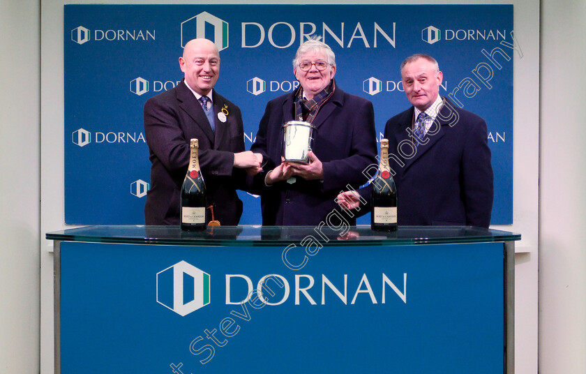 Summerville-Boy-0010 
 Presentation to Roger Brookhouse for The Dornan Engineering Relkeel Hurdle won by SUMMERVILLE BOY
Cheltenham 1 Jan 2020 - Pic Steven Cargill / Racingfotos.com