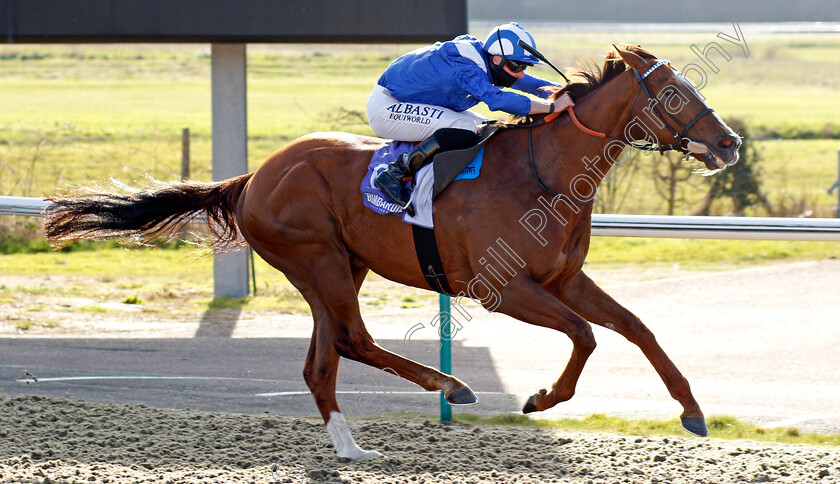 Khuzaam-0002 
 KHUZAAM (Jack Mitchell) wins The Bombardier All-Weather Mile Championships Conditions Stakes
Lingfield 2 Apr 2021 - Pic Steven Cargill / Racingfotos.com