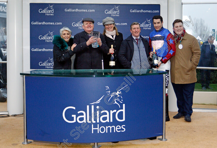 Paisley-Park-0013 
 Presentation to Andrew Gemmell, Emma Lavelle, Barry Fenton and Aidan Coleman for The galliardhomes.com Cleeve Hurdle won by PAISLEY PARK
Cheltenham 25 Jan 2020 - Pic Steven Cargill / Racingfotos.com