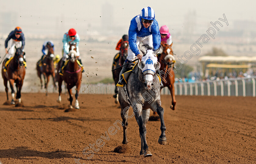 Al-Barez-0005 
 AL BAREZ (Jim Crowley) wins The Abu Dhabi University Handicap Jebel Ali 26 Jan 2018 - Pic Steven Cargill / Racingfotos.com