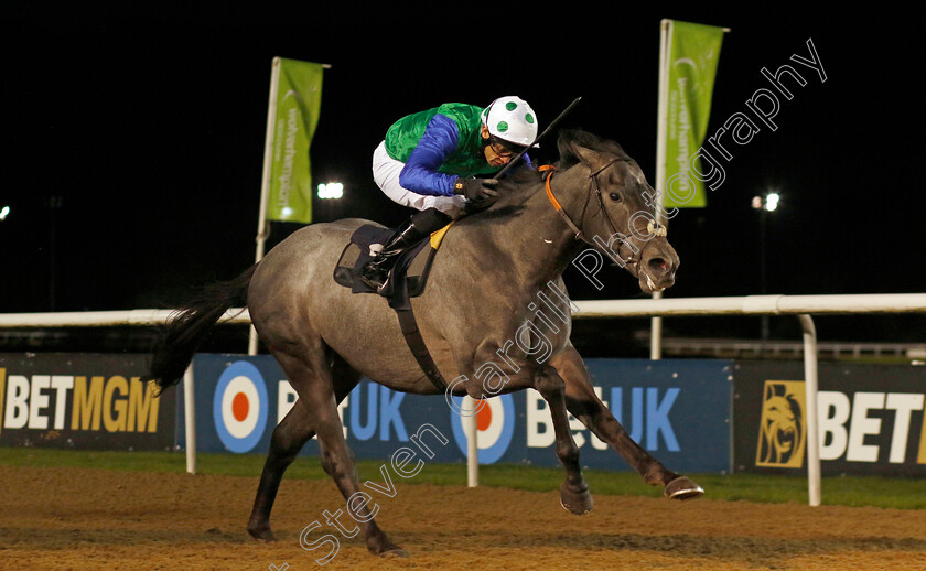 Hippocratic-Oath-0003 
 HIPPOCRATIC OATH (Sean Levey) wins The Betmgm Nursery
Wolverhampton 20 Dec 2024 - Pic Steven Cargill / Racingfotos.com