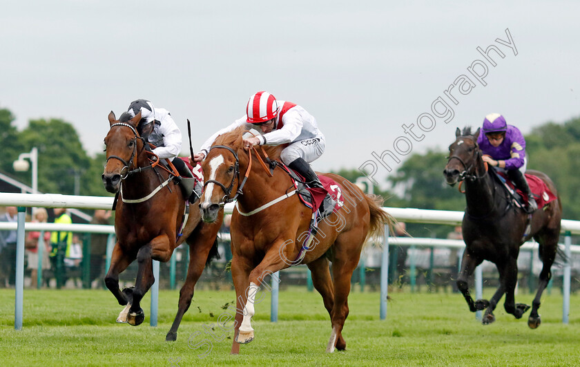 Electric-Storm-0005 
 ELECTRIC STORM (Daniel Tudhope) beats SOPHIA'S STARLIGHT (left) in The EBF British Stallion Studs Cecil Frail Stakes
Haydock 24 May 2024 - Pic Steven Cargill / Racingfotos.com