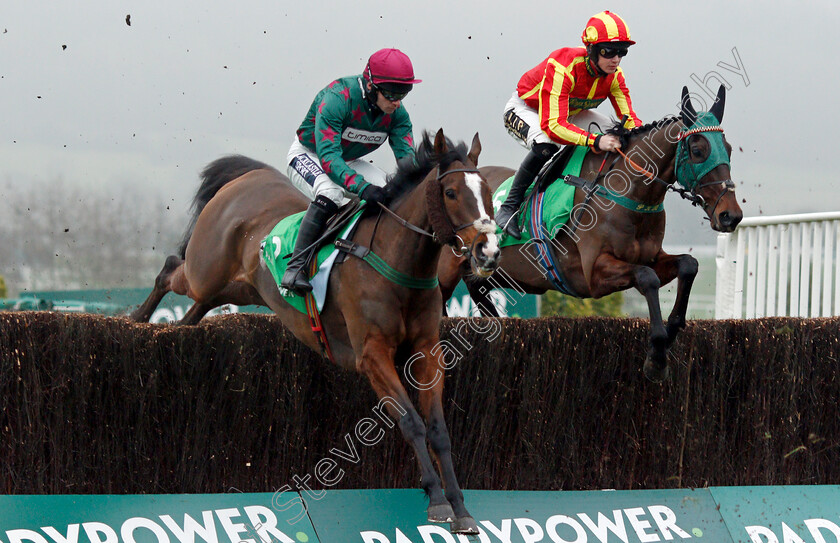 Mister-Whitaker-0003 
 MISTER WHITAKER (left, Jonathan Burke) and TOP VILLE BEN (right, Thomas Dowson)
Cheltenham 25 Jan 2020 - Pic Steven Cargill / Racingfotos.com