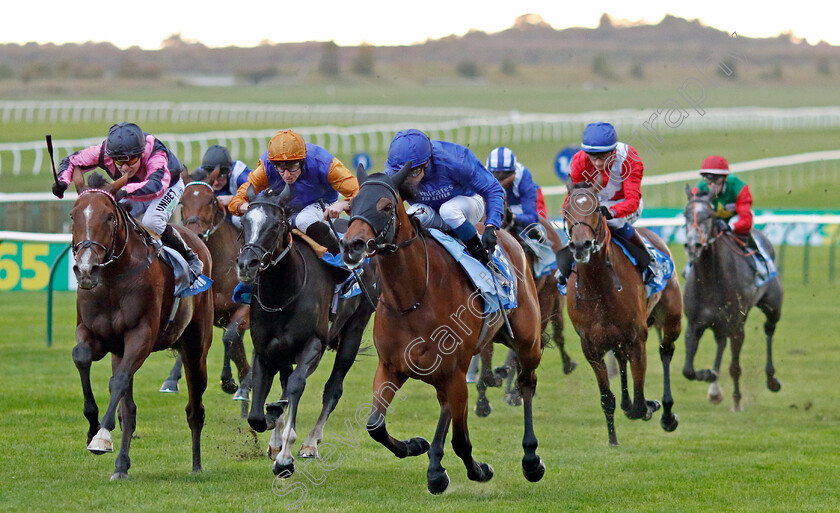 Creative-Flair-0002 
 CREATIVE FLAIR (right, William Buick) beats VIA SISTINA (left) and VILLE DE GRACE (centre) in The Newmarket Pony Academy Pride Stakes
Newmarket 7 Oct 2022 - Pic Steven Cargill / Racingfotos.com