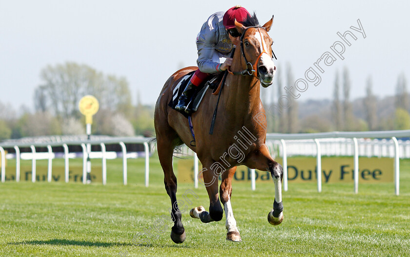 Qaysar-0006 
 QAYSAR (Frankie Dettori) wins The Dubai Duty Free Full Of Surprises Handicap Newbury 20 Apr 2018 - Pic Steven Cargill / Racingfotos.com