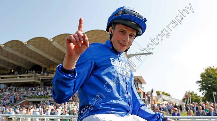 William-Buick-0003 
 William Buick after winning The Qatar Sussex Stakes on Notable Speech
Goodwood 31 Jul 2024 - Pic Steven Cargill / Racingfotos.com