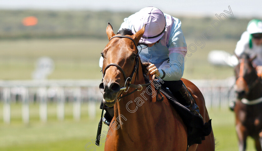 Tomfre-0006 
 TOMFRE (Harry Bentley) wins The Black Type Accountancy Novice Auction Stakes
Newmarket 27 Jun 2019 - Pic Steven Cargill / Racingfotos.com