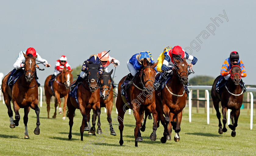 Cherish-0005 
 CHERISH (centre, Mollie Phillips) wins The Free Tips Daily On attheraces.com Handicap
Bath 23 Jun 2021 - Pic Steven Cargill / Racingfotos.com