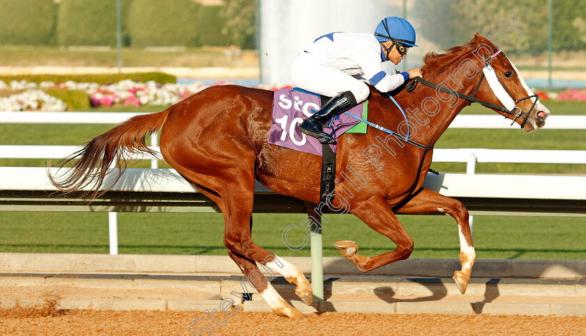 Sun-Hat-0004 
 SUN HAT (Mike Smith) wins The International Jockeys Challenge Handicap Round2
King Abdulaziz Racetrack, Riyadh, Saudi Arabia 28 Feb 2020 - Pic Steven Cargill / Racingfotos.com