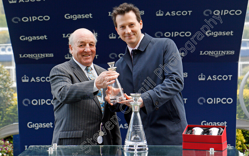 Invincible-Army-0011 
 Presentation by Richard Pitman to James Tate for The Merriebelle Stable Pavilion Stakes won by INVINCIBLE ARMY Ascot 2 May 2018 - Pic Steven Cargill / Racingfotos.com