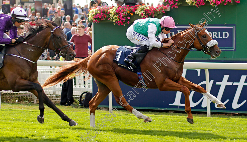 Chaldean-0004 
 CHALDEAN (Ryan Moore) wins The Tattersalls Acomb Stakes
York 17 Aug 2022 - Pic Steven Cargill / Racingfotos.com