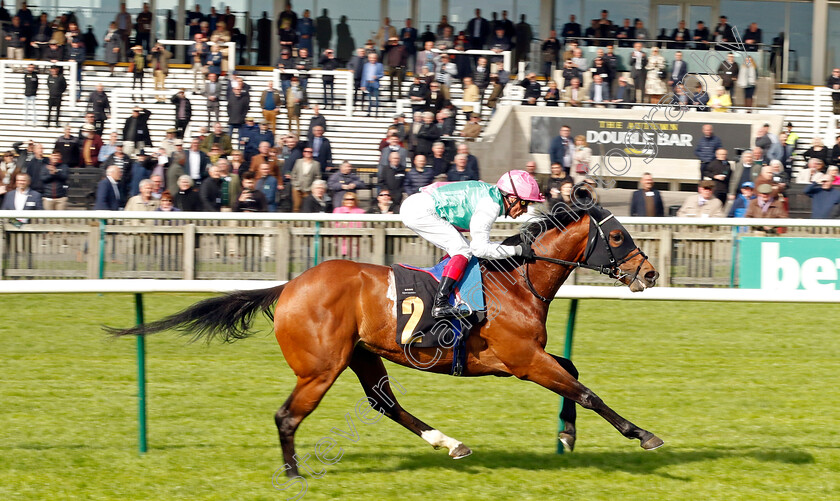 Covey-0001 
 COVEY (Frankie Dettori) wins The Alex Scott Maiden Stakes
Newmarket 18 Apr 2023 - Pic Steven Cargill / Racingfotos.com