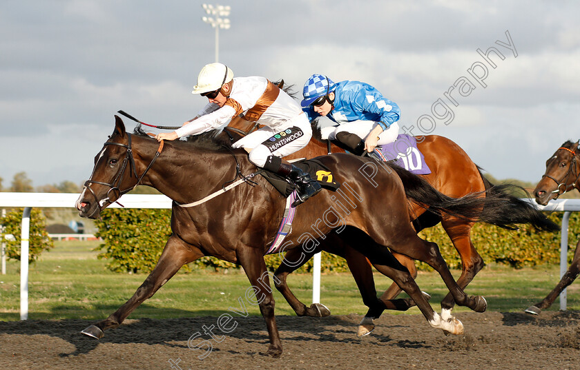 Dream-Catching-0004 
 DREAM CATCHING (Jason Watson) wins The 32Red On The App Store Handicap
Kempton 18 Sep 2018 - Pic Steven Cargill / Racingfotos.com