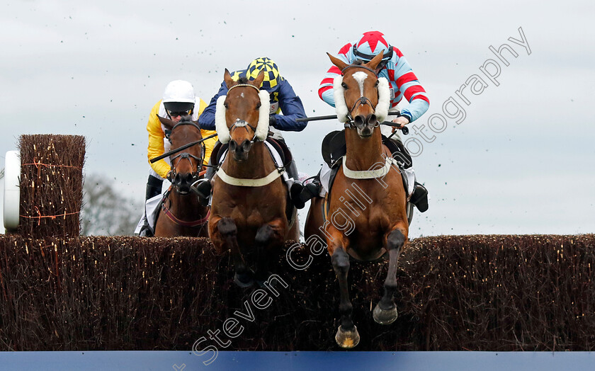 Henry s-Friend-0001 
 HENRY'S FRIEND (left, Ben Jones) beats KILBEG KING (right) in The Sodexo Live! Reynoldstown Novices Chase
Ascot 17 Feb 2024 - Pic Steven Cargill / Racingfotos.com