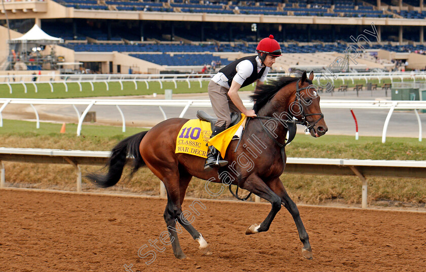 War-Decree-0001 
 WAR DECREE training for The Breeders' Cup Classic at Del Mar 2 Nov 2017 - Pic Steven Cargill / Racingfotos.com