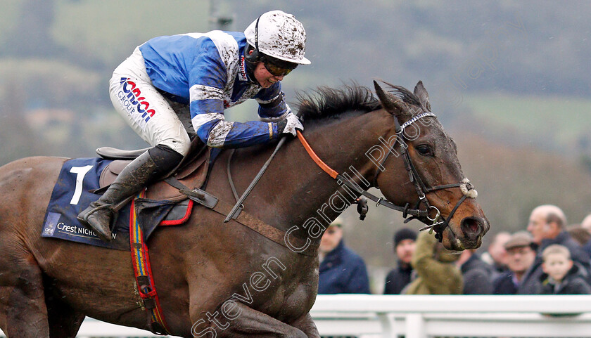 Frodon-0004 
 FRODON (Bryony Frost) wins The Crest Nicholson Handicap Chase Cheltenham 27 Jan 2018 - Pic Steven Cargill / Racingfotos.com