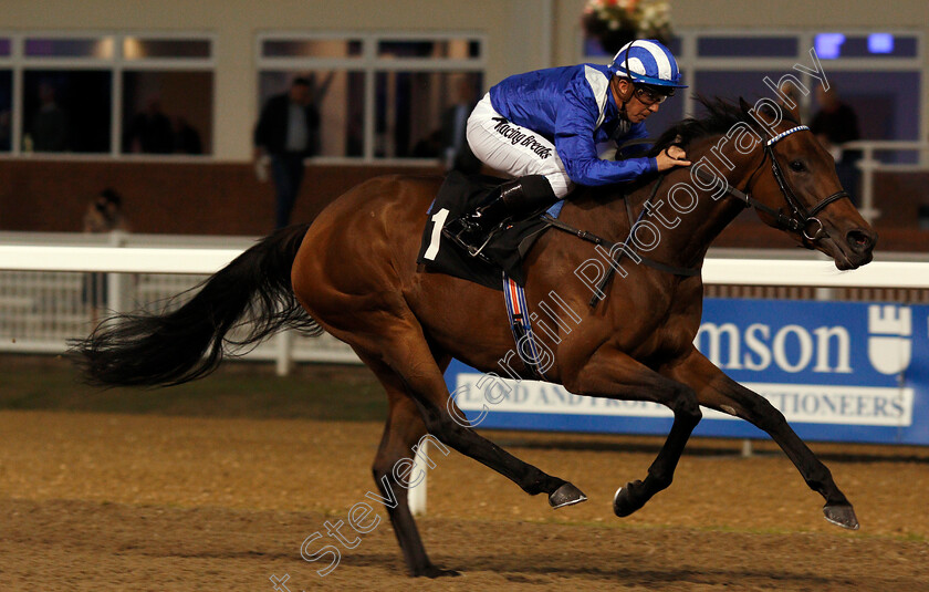 Nazeef-0004 
 NAZEEF (Jim Crowley) wins The Bet In Play At totesport.com Novice Stakes
Chelmsford 4 Sep 2019 - Pic Steven Cargill / Racingfotos.com