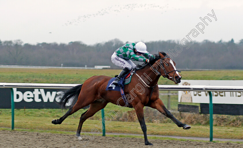 Karijini-0003 
 KARIJINI (Edward Greatrex) wins The 32Red.com Novice Stakes Lingfield 12 Jan 2018 - Pic Steven Cargill / Racingfotos.com