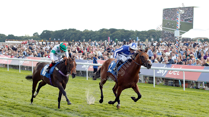 Well-Done-Fox-0004 
 WELL DONE FOX (Jim Crowley) beats DEIA GLORY (left) in The Julia Graves Roses Stakes
York 25 Aug 2018 - Pic Steven Cargill / Racingfotos.com