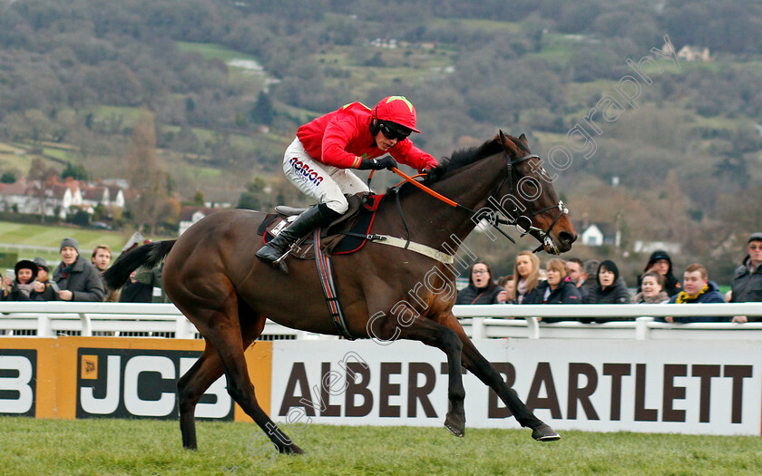 Kilbricken-Storm-0001 
 KILBRICKEN STORM (Harry Cobden) wins The Albert Bartlett Novices Hurdle Cheltenham 16 Dec 2017 - Pic Steven Cargill / Racingfotos.com