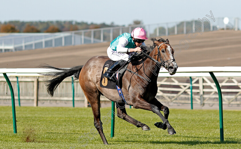 Monsoon-Moon-0008 
 MONSOON MOON (Ryan Moore) wins The Close Brothers Motor Finance EBF Stallions Fillies Novice Stakes
Newmarket 19 Sep 2020 - Pic Steven Cargill / Racingfotos.com