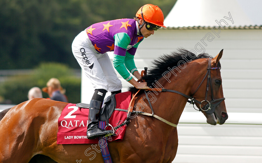 Lady-Bowthorpe-0001 
 LADY BOWTHORPE (Kieran Shoemark) before The Qatar Nassau Stakes
Goodwood 29 Jul 2021 - Pic Steven Cargill / Racingfotos.com