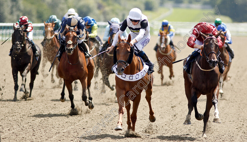 Kendergarten-Kop-0004 
 KENDERGARTEN KOP (David Probert) beats CLASSIC CHARM (right) in The Mac And Anne Golden Wedding Anniversary Handicap
Lingfield 24 Jul 2019 - Pic Steven Cargill / Racingfotos.com