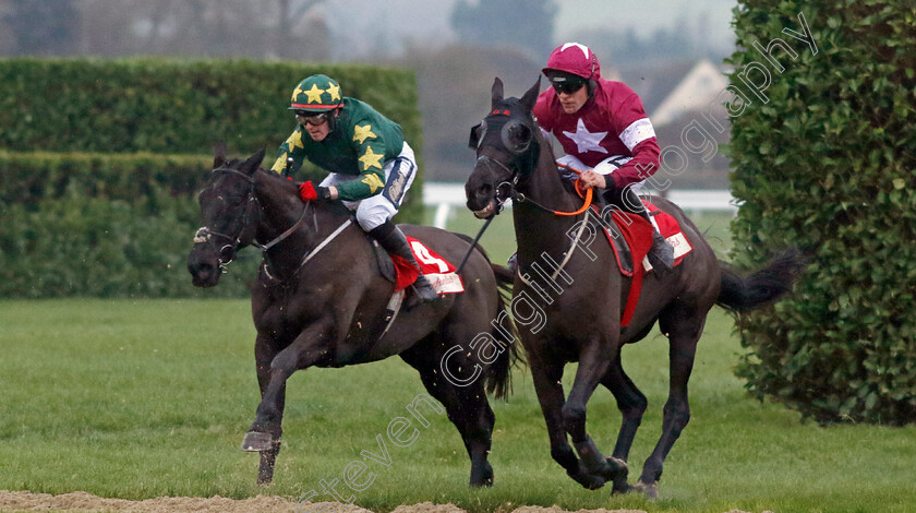 Stumptown-0003 
 STUMPTOWN (Keith Donoghue) beats DELTA WORK (right) in The Glenfarclas Crystal Cup Cross Country Handicap Chase
Cheltenham 13 Dec 2024 - Pic Steven Cargill / Racingfotos.com