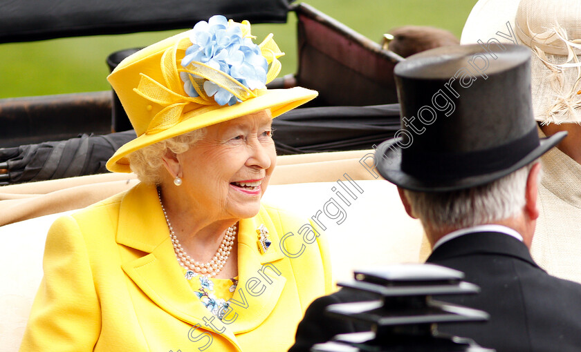 The-Queen-0002 
 H M The Queen arrives
Royal Ascot 19 Jun 2018 - Pic Steven Cargill / Racingfotos.com