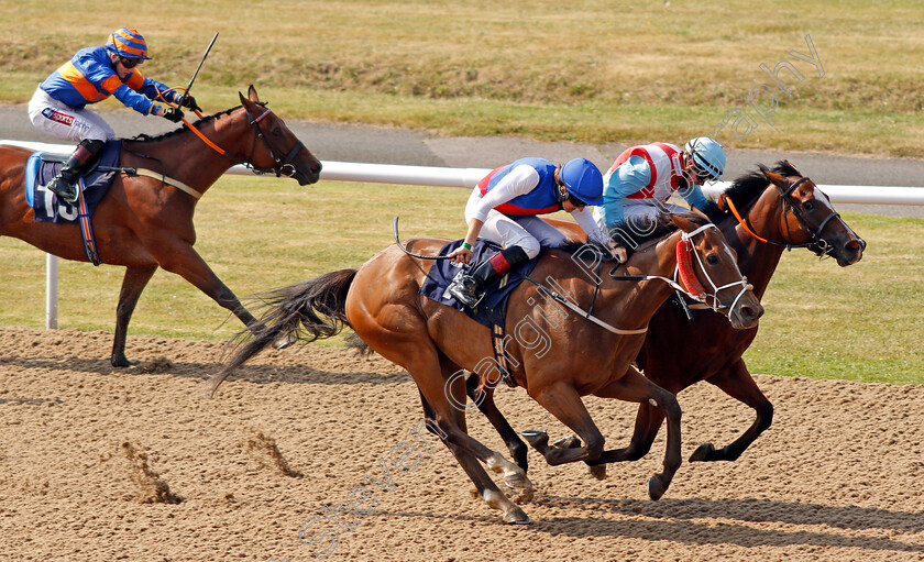 Maid-Millie-0004 
 MAID MILLIE (Tim Clark) beats ELZAAM'S DREAM (farside) in The Sky Sports Racing Sky 415 Handicap
Wolverhampton 11 Aug 2020 - Pic Steven Cargill / Racingfotos.com