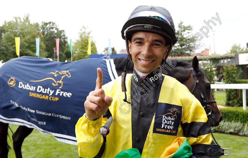 Joao-Moreira-0002 
 JOAO MOREIRA after winning The Dubai Duty Free Shergar Cup Sprint on GREEN POWER
Ascot 11 Aug 2018 - Pic Steven Cargill / Racingfotos.com