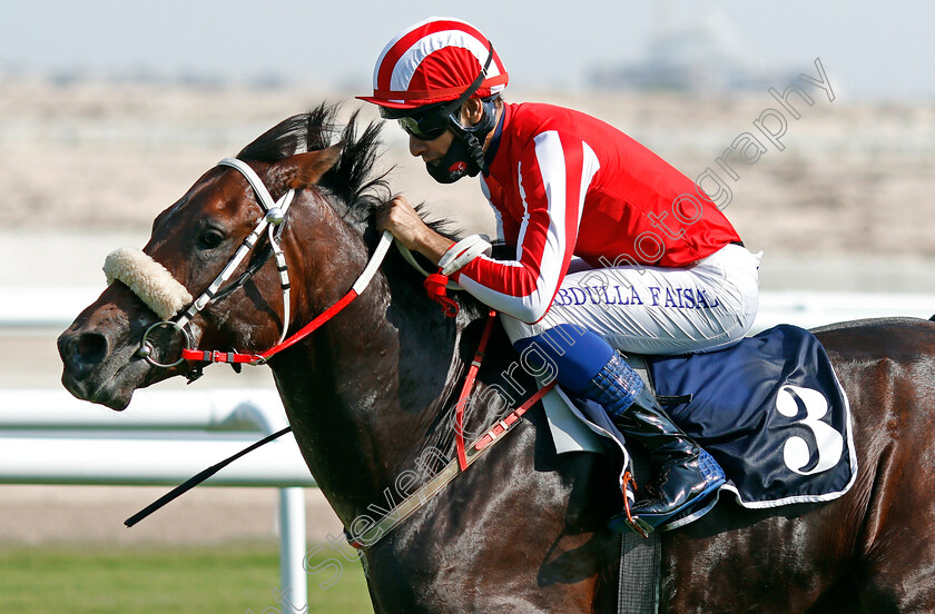 Tuwaisan-0004 
 TUWAISAN (Abdulla Faisal) wins The Bahrain Economic Development Board Cup
Rashid Equestrian & Horseracing Club, Bahrain 20 Nov 2020 - Pic Steven Cargill / Racingfotos.com