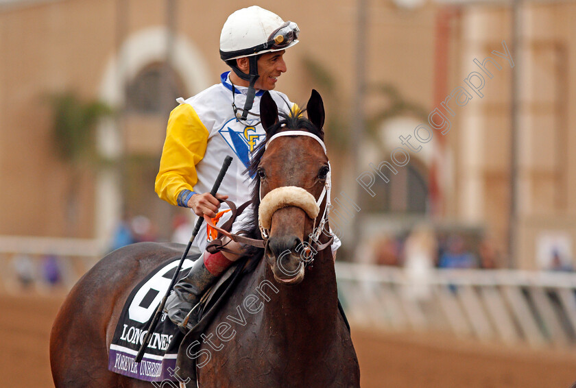 Forever-Unbridled-0008 
 FOREVER UNBRIDLED (John Velazquez) after The Breeders' Cup Distaff, Del Mar USA 3 Nov 2017 - Pic Steven Cargill / Racingfotos.com