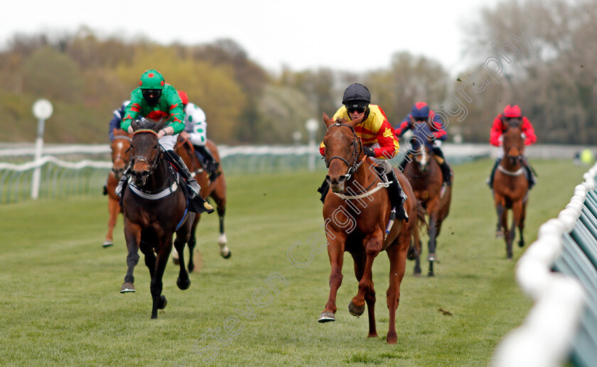 Sir-Ron-Priestley-0006 
 SIR RON PRIESTLEY (right, Franny Norton) beats OCEAN WIND (left) in The Mansionbet Barry Hill Further Flight Stakes
Nottingham 7 Apr 2021 - Pic Steven Cargill / Racingfotos.com