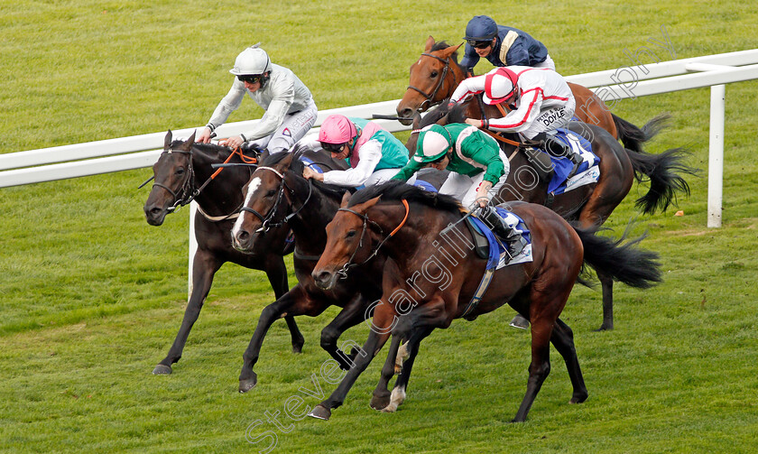 Raheen-House-0003 
 RAHEEN HOUSE (right, Jamie Spencer) beats WEEKENDER (centre) and HOCHFELD (left) in The Londonmetric Noel Murless Stakes Ascot 6 Oct 2017 - Pic Steven Cargill / Racingfotos.com