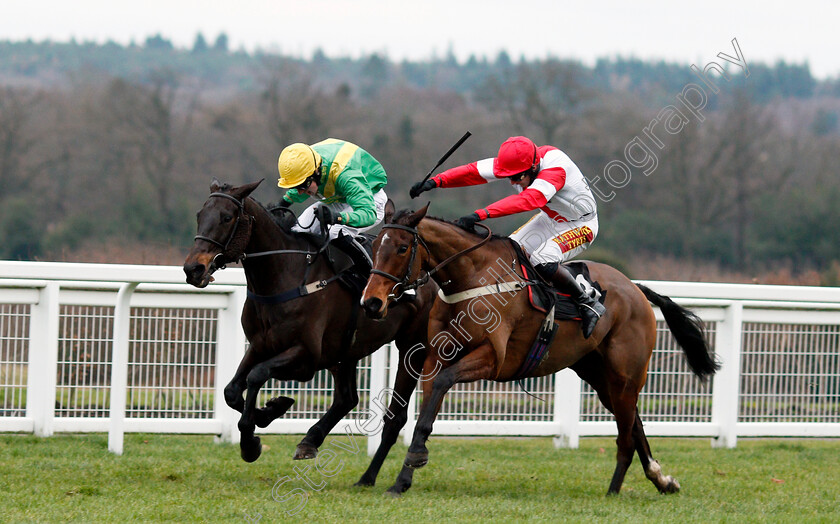 Mr-Medic-0002 
 MR MEDIC (right, James Best) beats ROCK ON ROCKY (left) in The My Pension Expert Handicap Chse Ascot 23 Dec 2017 - Pic Steven Cargill / Racingfotos.com