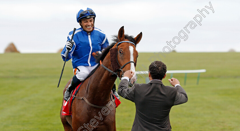 Withhold-0008 
 WITHHOLD (Silvestre De Sousa) after The Betfred Cesarewitch Handicap Newmarket 14 Oct 2017 - Pic Steven Cargill / Racingfotos.com