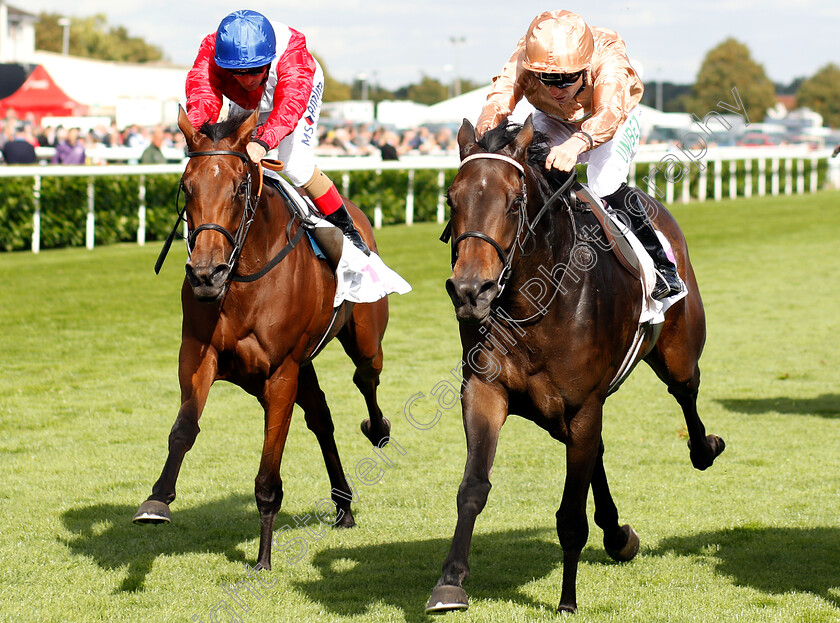 God-Given-0006 
 GOD GIVEN (right, Jamie Spencer) beats PILASTER (left) in The DFS Park Hill Stakes
Doncaster 13 Sep 2018 - Pic Steven Cargill / Racingfotos.com