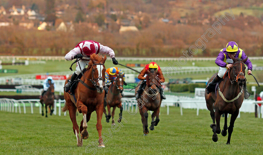 Momella-0003 
 MOMELLA (left, Harry Skelton) beats RIVER ARROW (right) in The OLBG Mares Handicap Hurdle Cheltenham 16 Dec 2017 - Pic Steven Cargill / Racingfotos.com