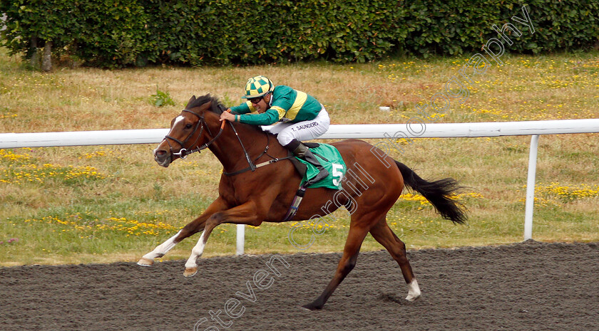 Quick-Breath-0004 
 QUICK BREATH (Tyler Saunders) wins The 100% Profits Boost At 32RedSport.com Handicap
Kempton 5 Jun 2019 - Pic Steven Cargill / Racingfotos.com