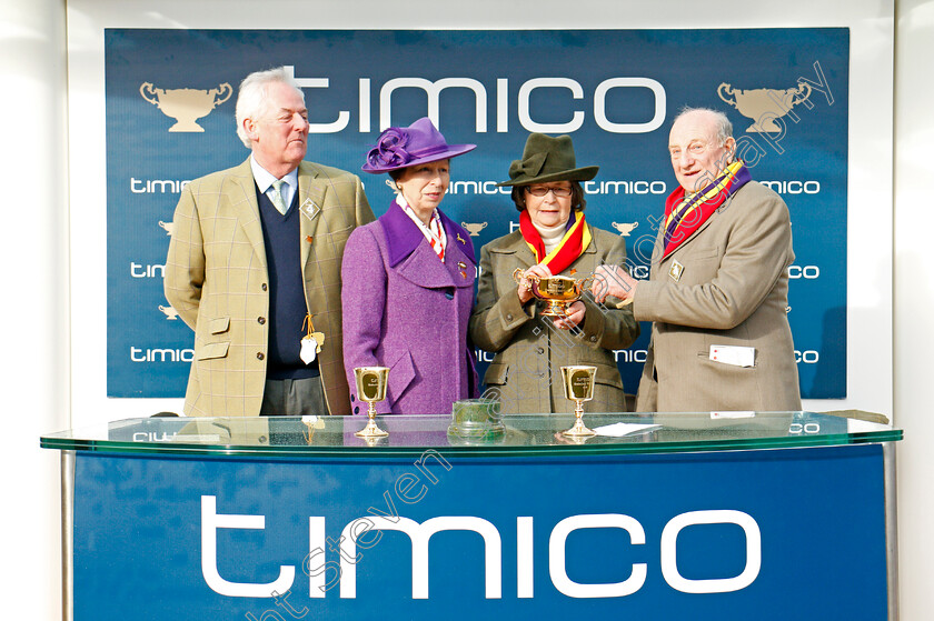 Native-River-0019 
 Presentation by The Princess Royal to Garth and Anne Broom for The Timico Cheltenham Gold Cup won by NATIVE RIVER Cheltenham 16 Mar 2018 - pic Steven Cargill / Racingfotos.com